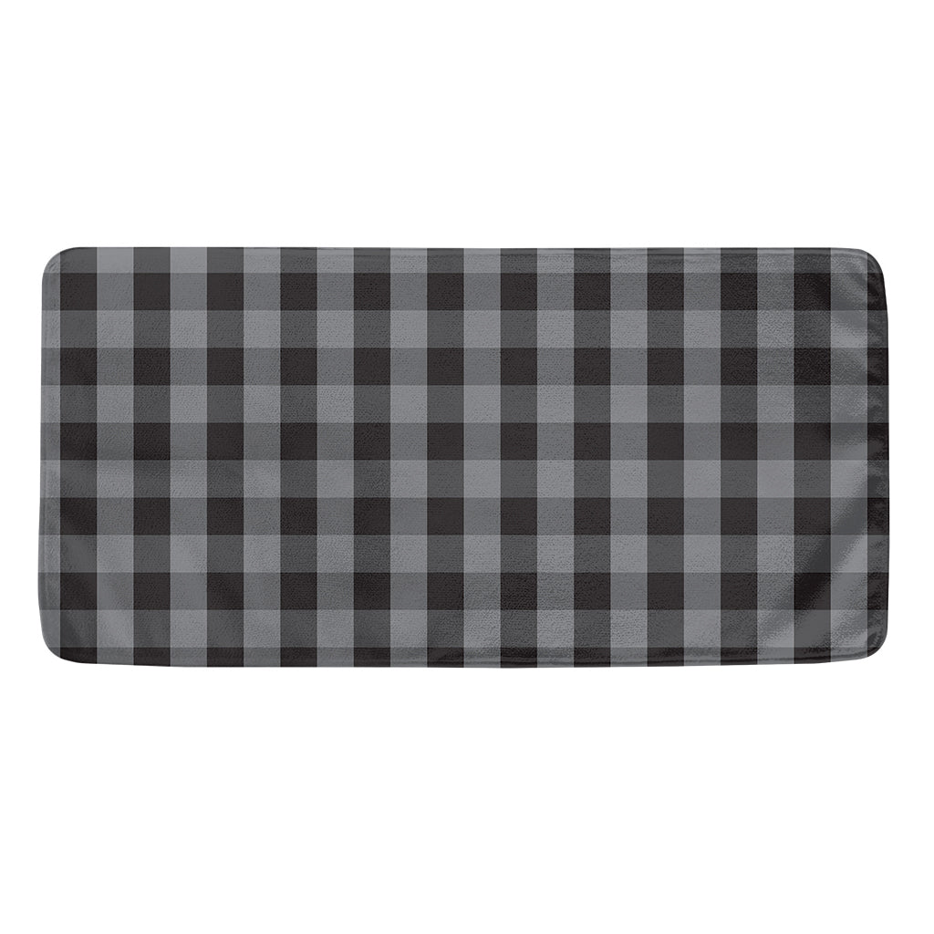 Grey And Black Check Pattern Print Towel
