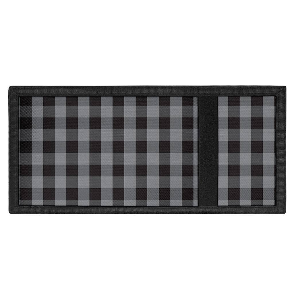 Grey And Black Check Pattern Print Trifold Wallet