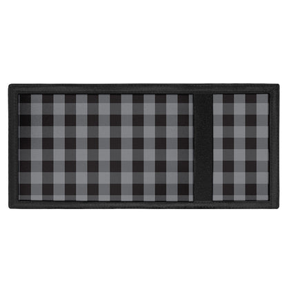 Grey And Black Check Pattern Print Trifold Wallet