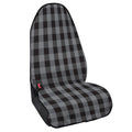 Grey And Black Check Pattern Print Waterproof Car Seat Cover