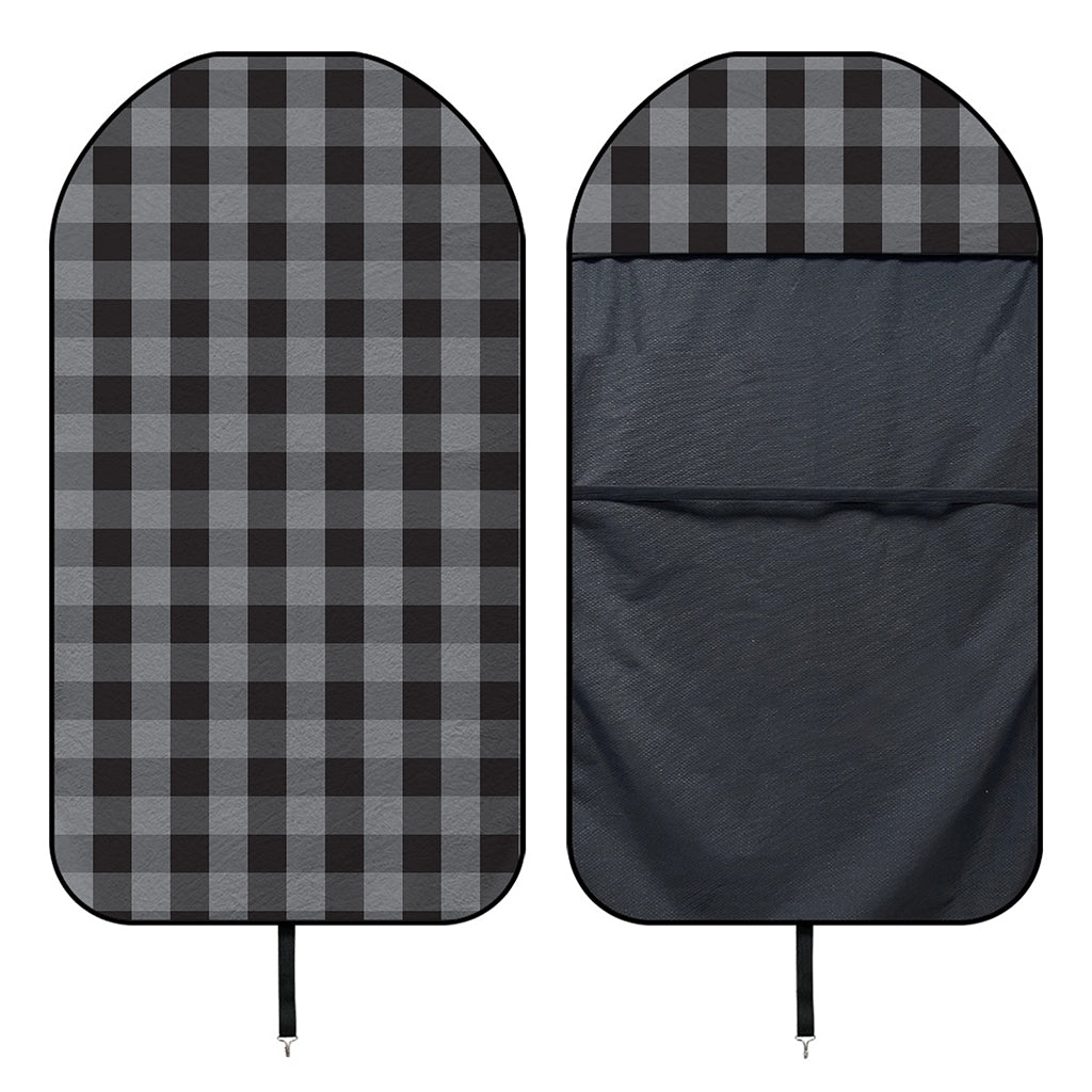 Grey And Black Check Pattern Print Waterproof Car Seat Cover
