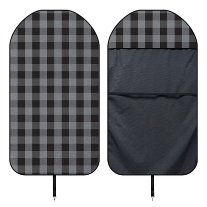 Grey And Black Check Pattern Print Waterproof Car Seat Cover