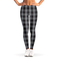 Grey And Black Check Pattern Print Women's Leggings