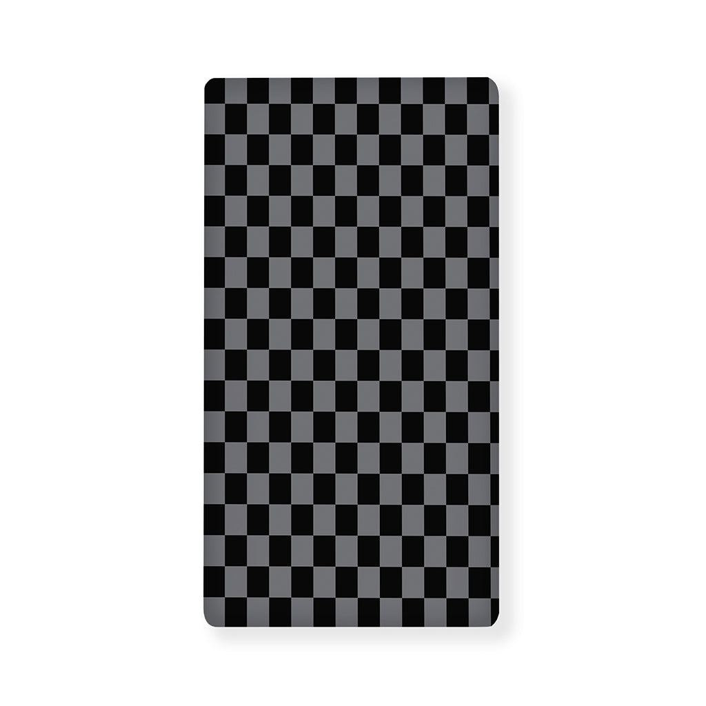 Grey And Black Checkered Pattern Print Baby Crib Sheet