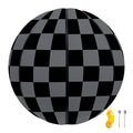 Grey And Black Checkered Pattern Print Basketball