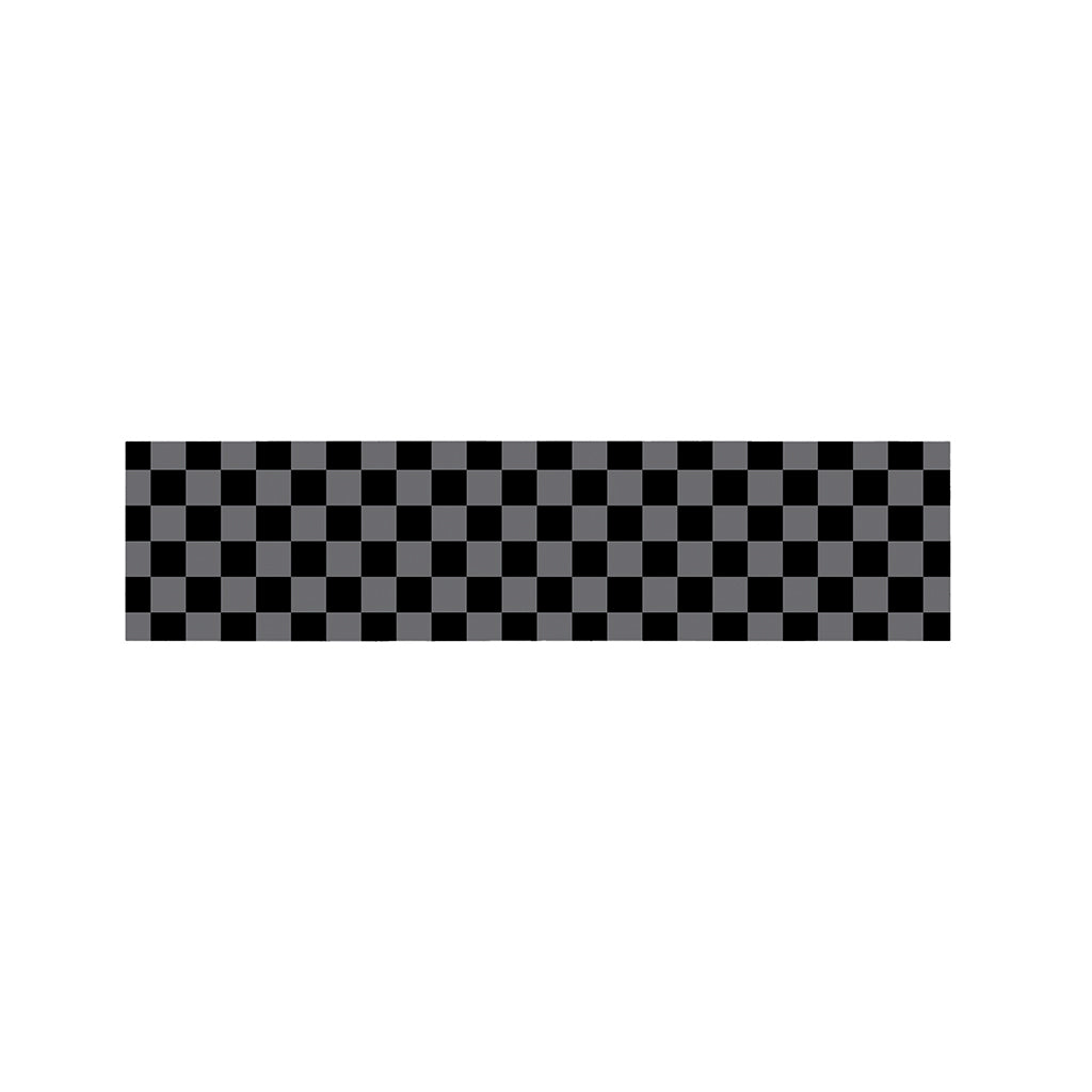 Grey And Black Checkered Pattern Print Bed Runner