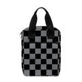 Grey And Black Checkered Pattern Print Bible Tote Bag