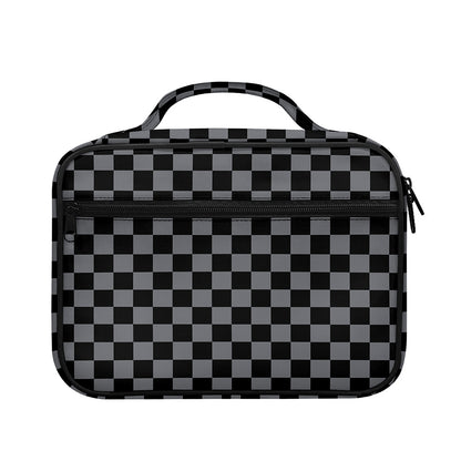 Grey And Black Checkered Pattern Print Briefcase Bible Bag