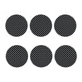 Grey And Black Checkered Pattern Print Coaster Set