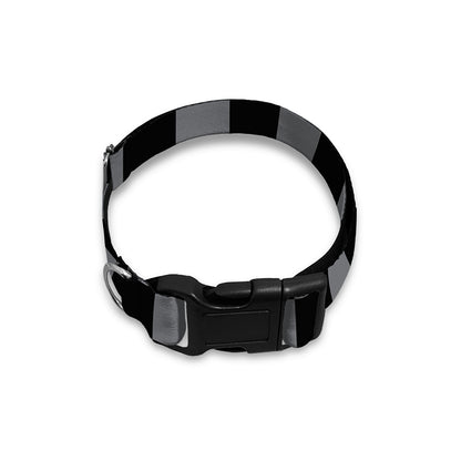 Grey And Black Checkered Pattern Print Dog Collar