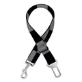 Grey And Black Checkered Pattern Print Dog Seat Belt