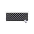 Grey And Black Checkered Pattern Print Extended Mouse Pad
