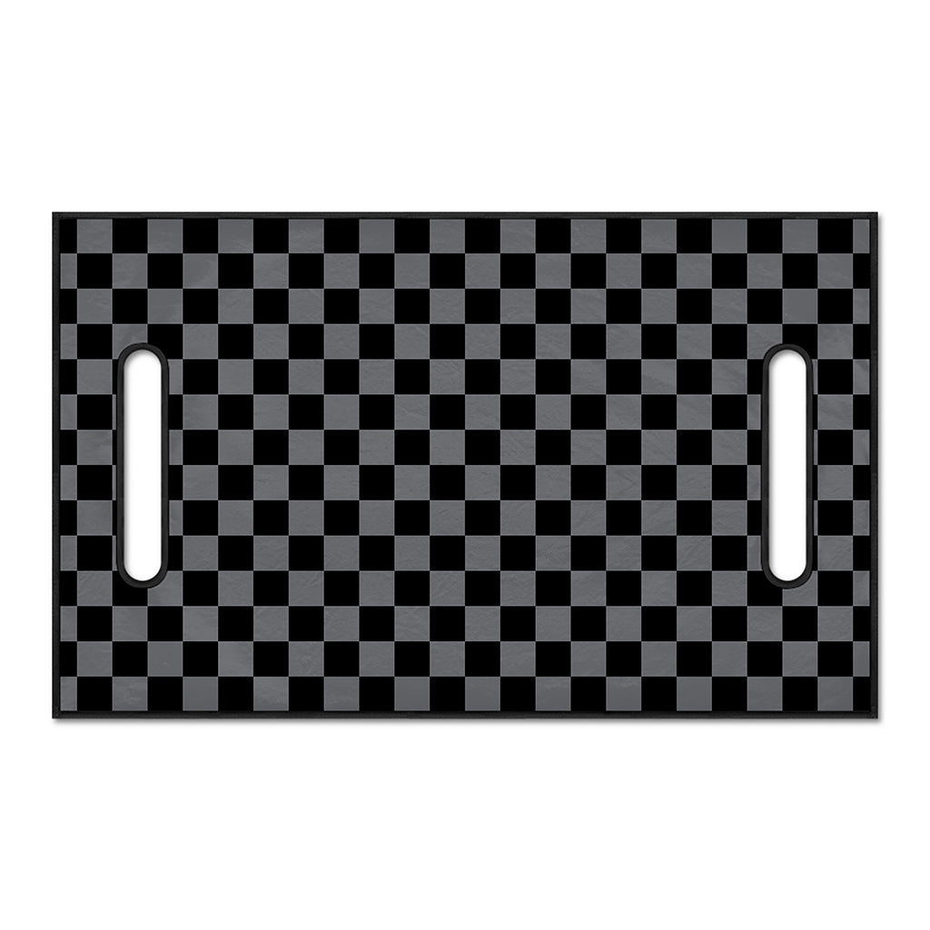 Grey And Black Checkered Pattern Print Golf Cart Seat Cover