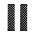 Grey And Black Checkered Pattern Print Handle Covers