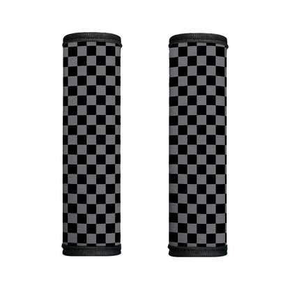 Grey And Black Checkered Pattern Print Handle Covers
