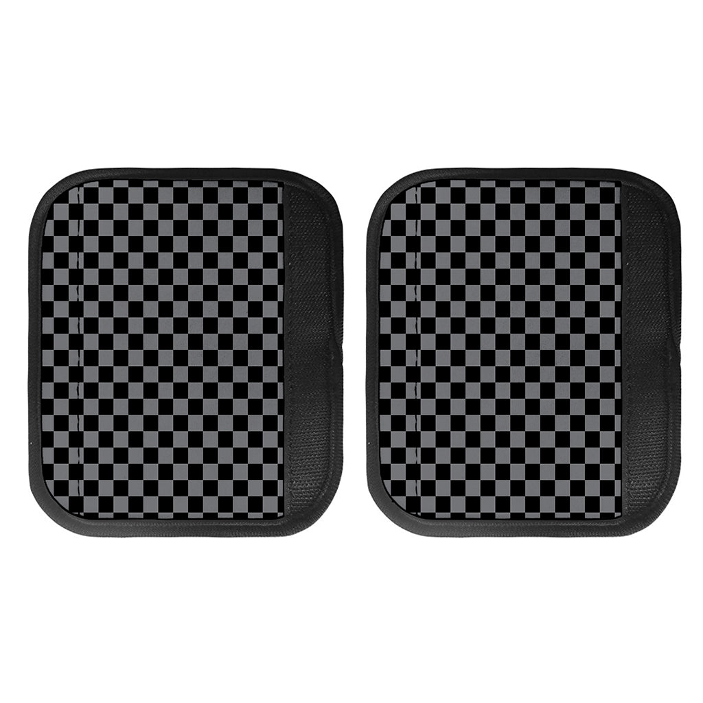 Grey And Black Checkered Pattern Print Handle Covers