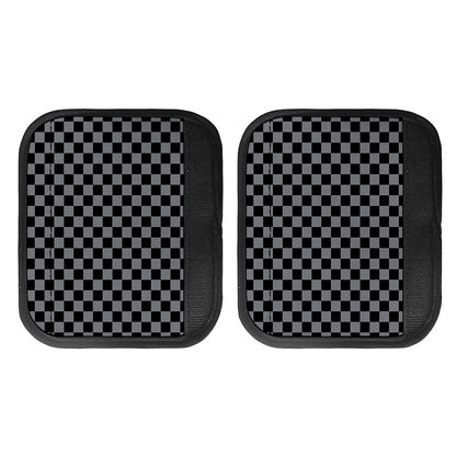 Grey And Black Checkered Pattern Print Handle Covers