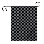 Grey And Black Checkered Pattern Print House Flag