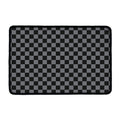 Grey And Black Checkered Pattern Print Kitchen Mat