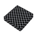 Grey And Black Checkered Pattern Print Outdoor Seat Cushion Cover