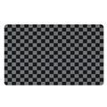Grey And Black Checkered Pattern Print Polyester Doormat
