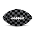 Grey And Black Checkered Pattern Print Rugby Ball