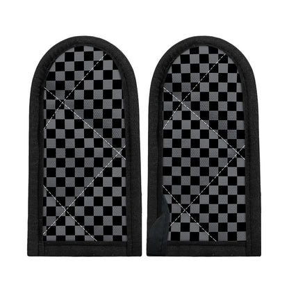 Grey And Black Checkered Pattern Print Skillet Handle Cover