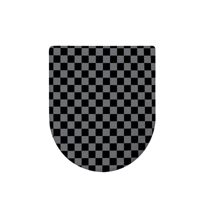 Grey And Black Checkered Pattern Print Toilet Lid Cover