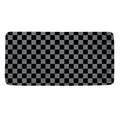 Grey And Black Checkered Pattern Print Towel