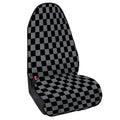 Grey And Black Checkered Pattern Print Waterproof Car Seat Cover
