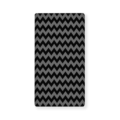 Grey And Black Chevron Pattern Print Baby Crib Sheet