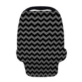 Grey And Black Chevron Pattern Print Baby Seat Cover