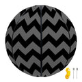 Grey And Black Chevron Pattern Print Basketball