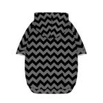 Grey And Black Chevron Pattern Print Dog Zip Up Hoodie