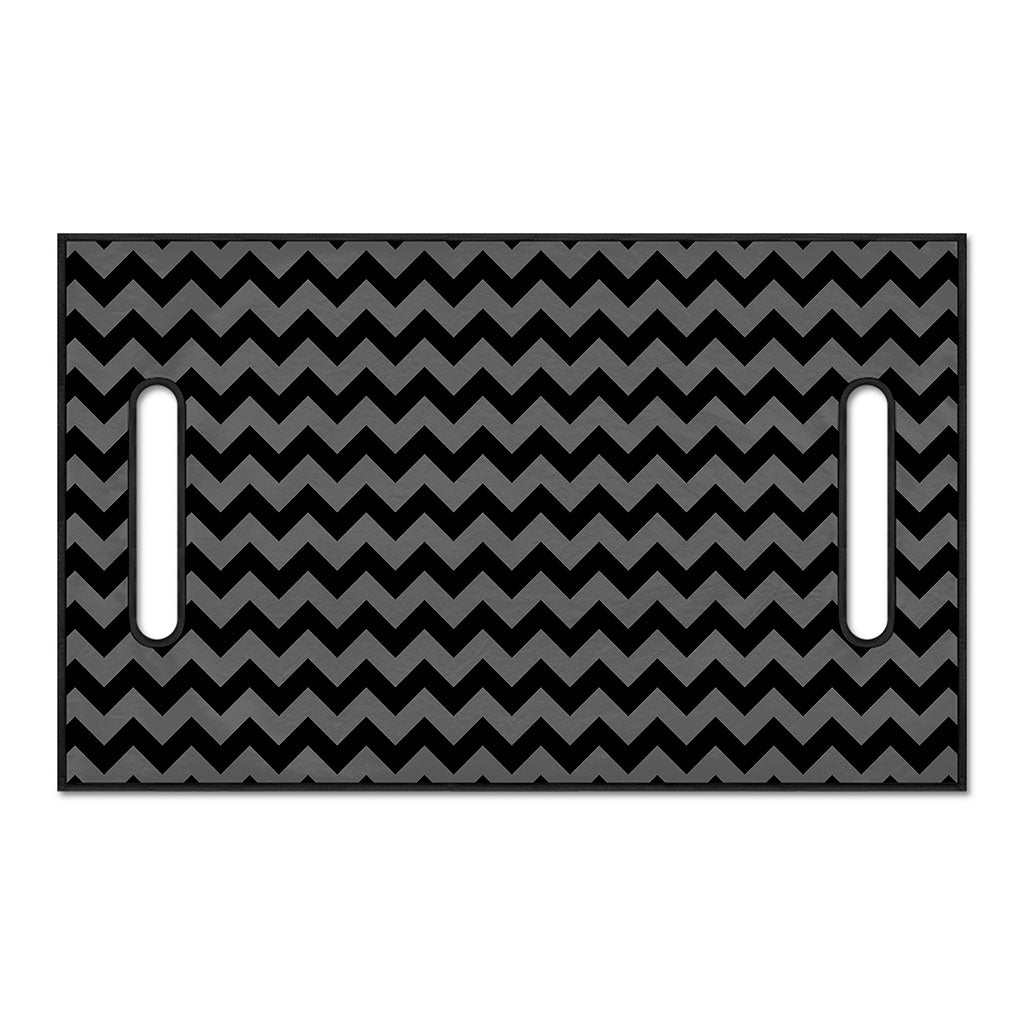 Grey And Black Chevron Pattern Print Golf Cart Seat Cover