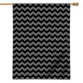 Grey And Black Chevron Pattern Print House Flag