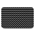 Grey And Black Chevron Pattern Print Indoor Door Mat