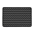 Grey And Black Chevron Pattern Print Kitchen Mat