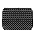 Grey And Black Chevron Pattern Print Laptop Sleeve