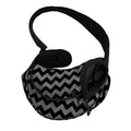 Grey And Black Chevron Pattern Print Pet Sling Carrier