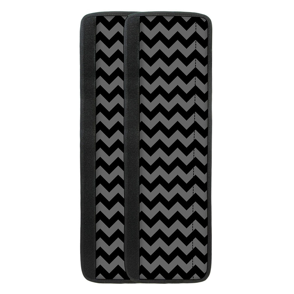 Grey And Black Chevron Pattern Print Refrigerator Handle Covers