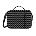 Grey And Black Chevron Pattern Print Shoulder Strap Bible Bag