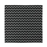 Grey And Black Chevron Pattern Print Silk Bandana
