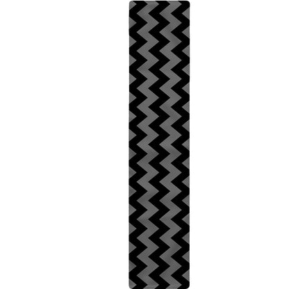 Grey And Black Chevron Pattern Print Table Runner