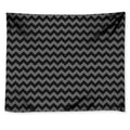 Grey And Black Chevron Pattern Print Tapestry