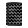 Grey And Black Chevron Pattern Print Trifold Wallet