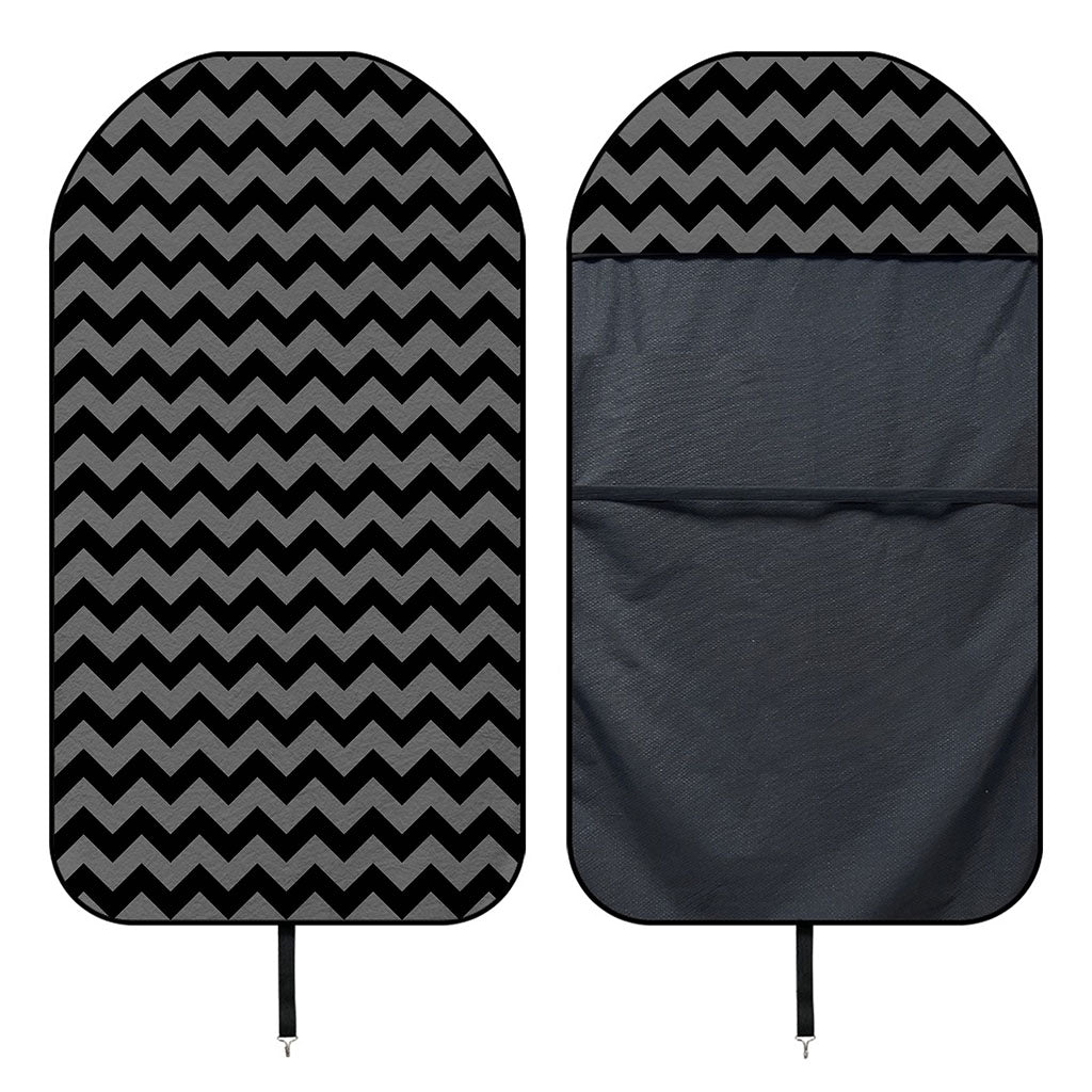 Grey And Black Chevron Pattern Print Waterproof Car Seat Cover