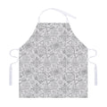Grey And Black Mystical Wiccan Print Adjustable Apron