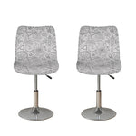 Grey And Black Mystical Wiccan Print Bar Stool Covers