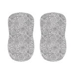 Grey And Black Mystical Wiccan Print Bar Stool Covers